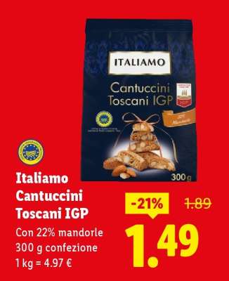 Italiano Cantuccini Toscani IGP