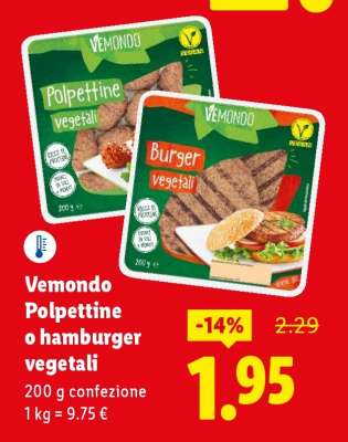 Vemondo Polpettine o hamburger vegetali