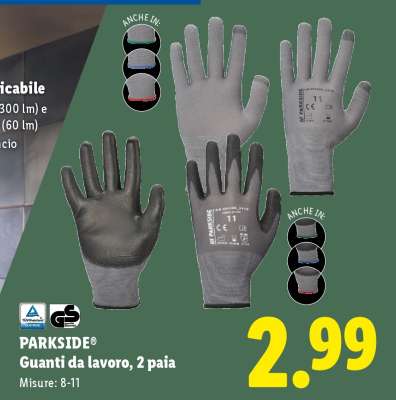 PARKSIDE® Guanti da lavoro, 2 paia