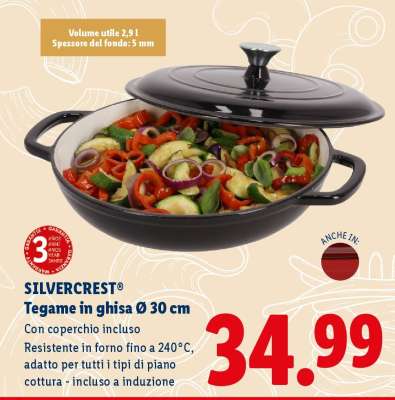 SILVERCREST® Tegame in ghisa Ø 30 cm