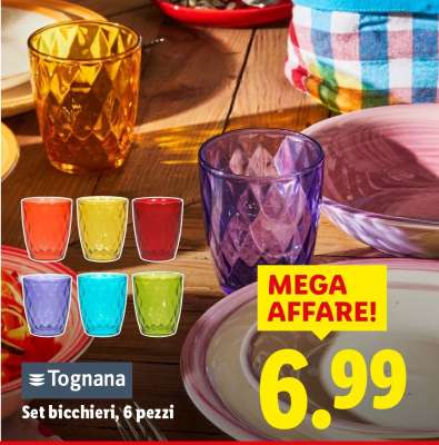 Tognana Set bicchieri, 6 pezzi