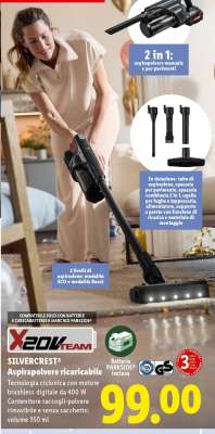 SILVERCREST® Aspirapolvere ricaricabile