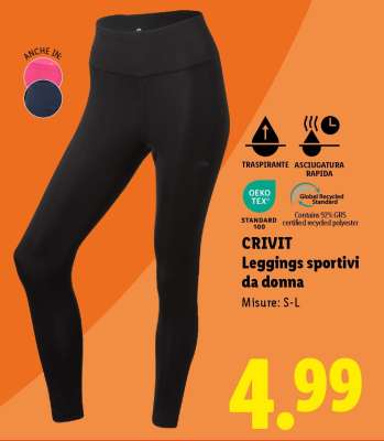 CRIVIT Leggings sportivi da donna
