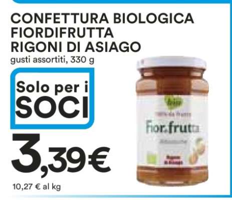 CONFETTURA BIOLOGICA FIORIDIFRUTTA RIGONI DI ASIAGO