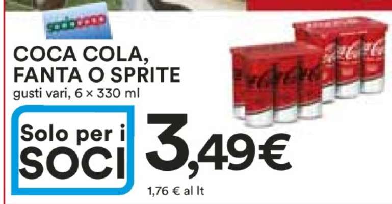 COCA COLA, FANTA O SPRITE