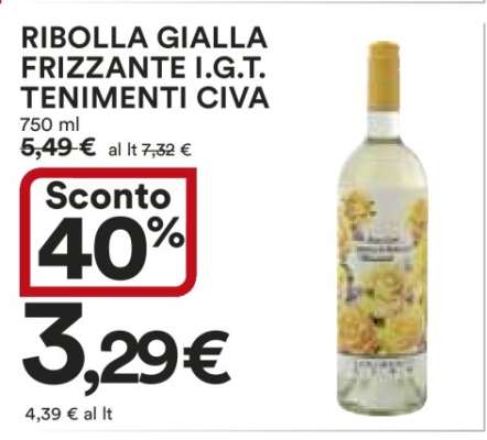 RIBOLLA GIALLA FRIZZANTE I.G.T. TENIMENTI CIVA