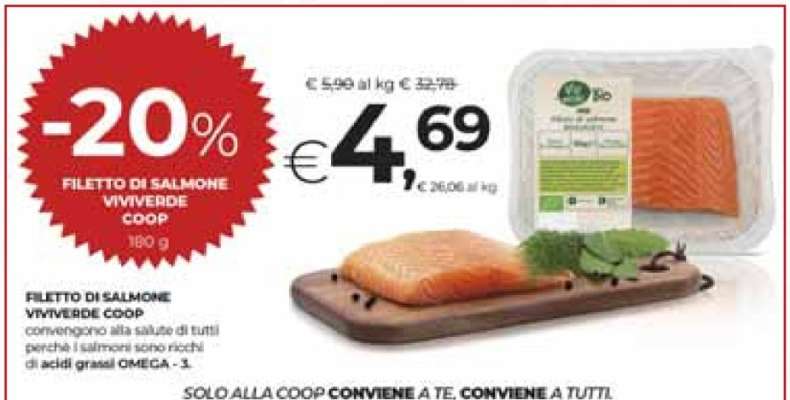 FILETTO DI SALMONE VIVIVERDE COOP
