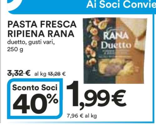 PASTA FRESCA RIPIENA RANA