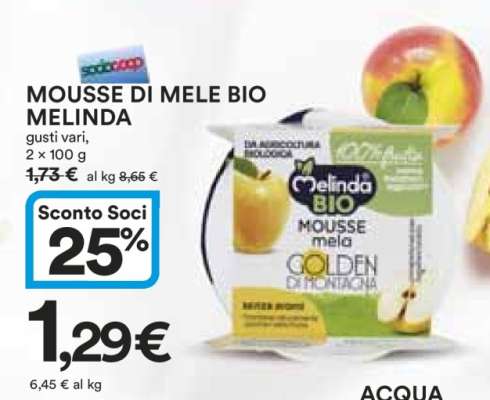 MOUSSE DI MELE BIO MELINDA