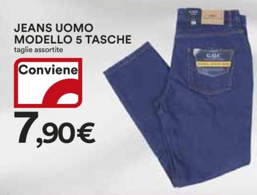 JEANS UOMO MODELLO 5 TASCHE