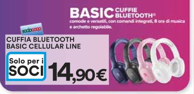 CUFFIA BLUETOOTH BASIC CELLULAR LINE