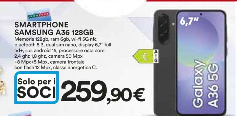 SMARTPHONE SAMSUNG A36 128GB