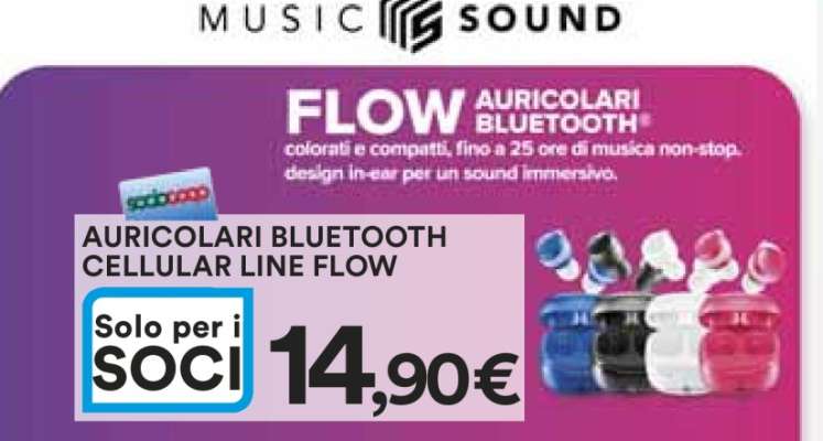 AURICOLARI BLUETOOTH CELLULAR LINE FLOW