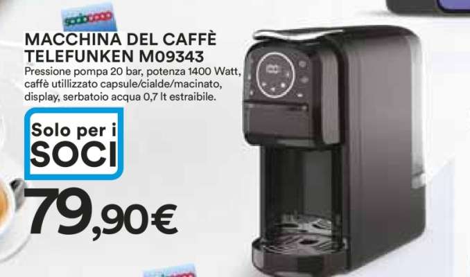 MACCHINA DEL CAFFÈ TELEFUNKEN M09343
