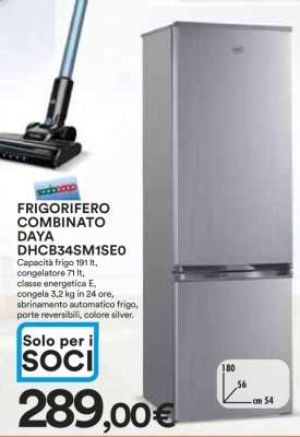 FRIGORIFERO COMBINATO DAYA DHCB34SM1SE0