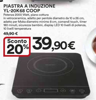 PIASTRA A INDUZIONE YL-20K68 COOP