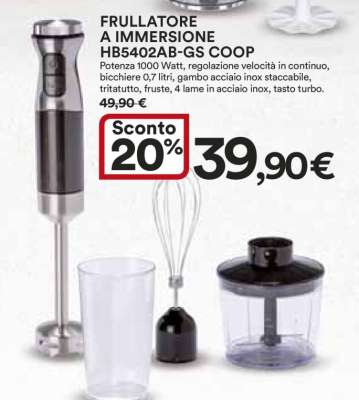 FRULLATORE A IMMERSIONE HB5402AB-GS COOP
