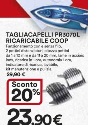 TAGLIACAPELLI PR3070L RICARICABILE COOP