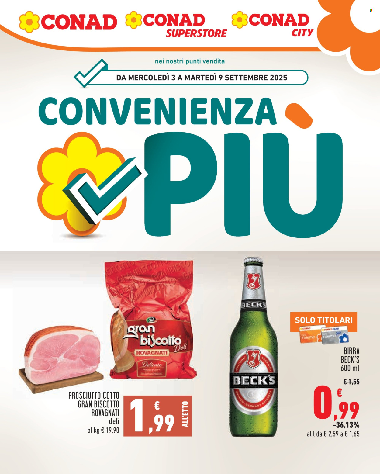 Volantino Conad - 3/9/2025 - 9/9/2025. Pagina 1