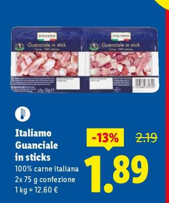 Italiamo Guanciale in sticks