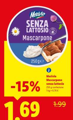 Merivio Mascarpone senza lattosio