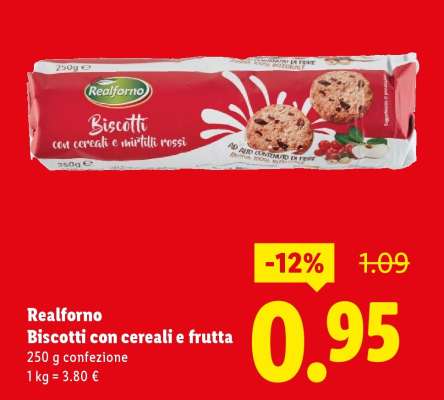 Realforno Biscotti con cereali e frutta
