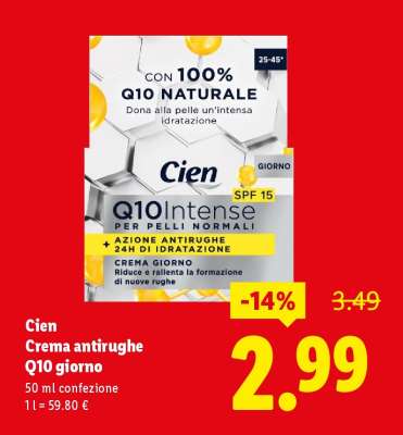 Cien Crema antirughe Q10 giorno