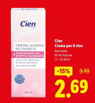Cien Crema per il viso