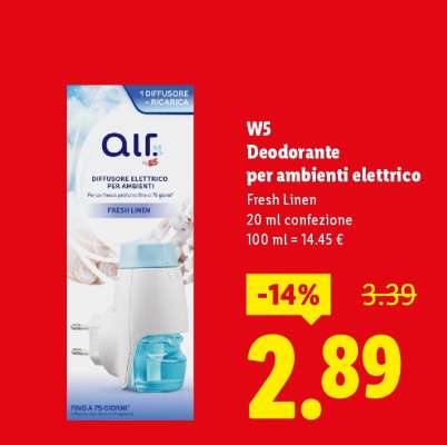 W5 Deodorante per ambienti elettrico