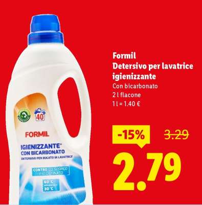Formil Detersivo per lavatrice igienizzante