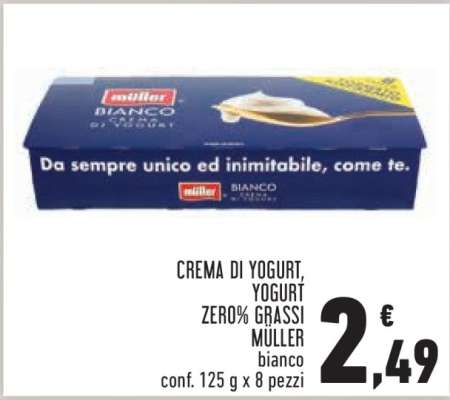 CREMA DI YOGURT, YOGURT 0% GRASSI MULLER
