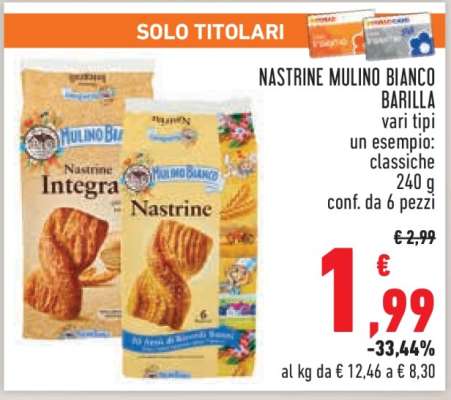 NASTRINE MULINO BIANCO BARILLA