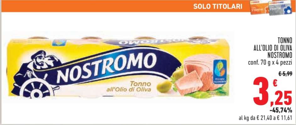 Tonno all'olio di oliva Nostromo