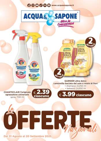 Volantino Acqua & Sapone - 31/8/2025 - 20/9/2025.