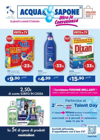 Volantino Acqua & Sapone - 4/9/2025 - 23/9/2025.