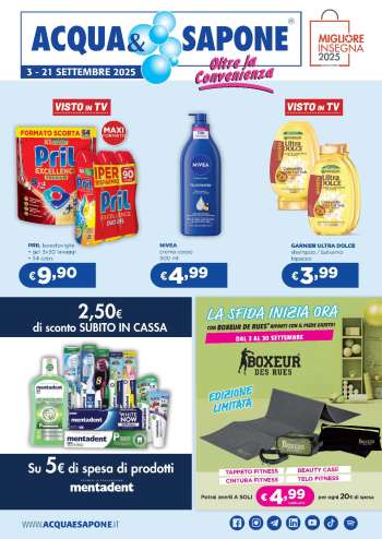 Volantino Acqua & Sapone - 3/9/2025 - 21/9/2025.