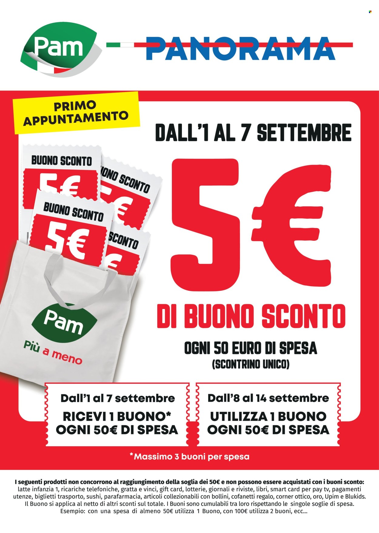 Volantino Pam Panorama - 1/9/2025 - 7/9/2025. Pagina 1
