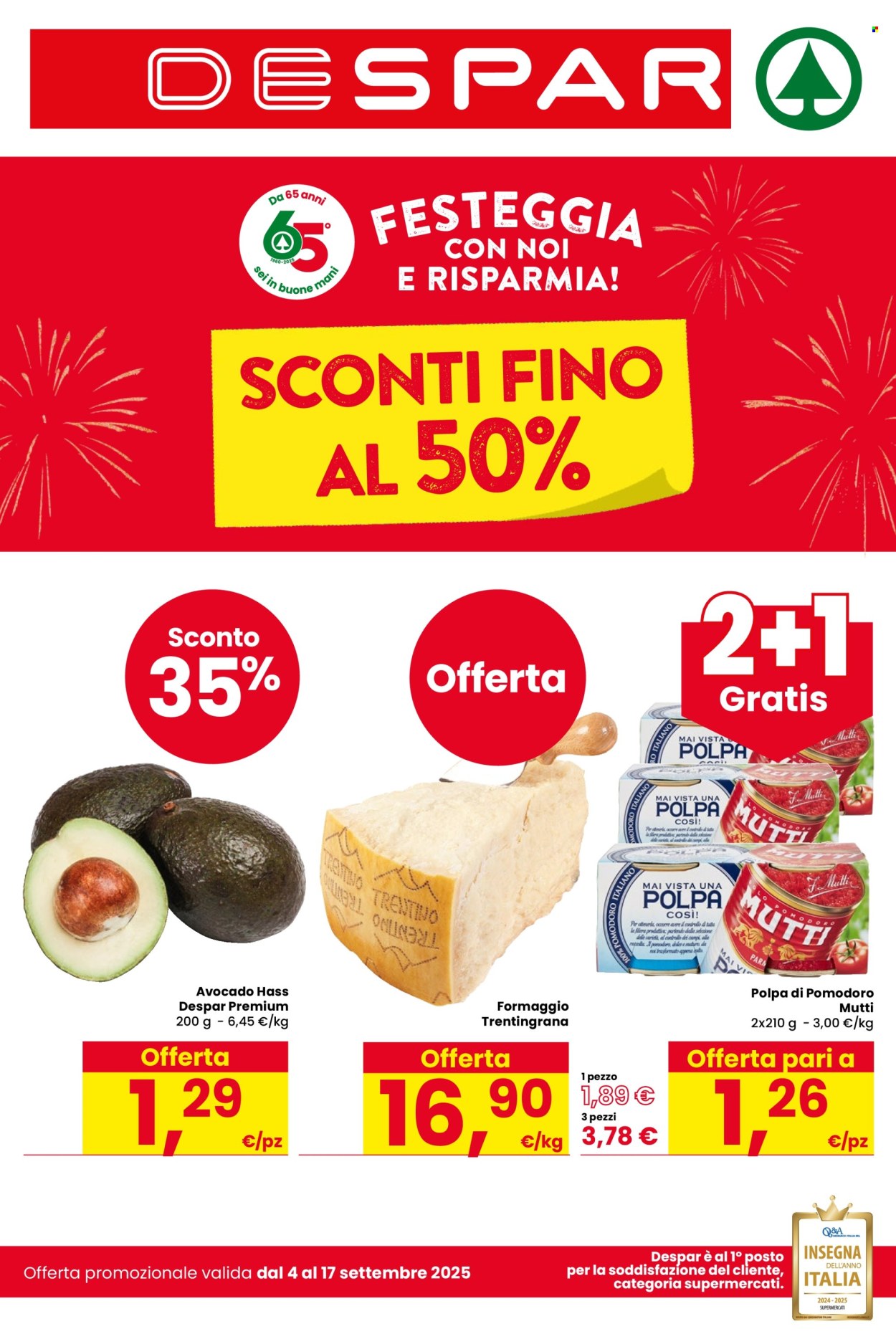 Volantino Despar - 4/9/2025 - 17/9/2025. Pagina 1