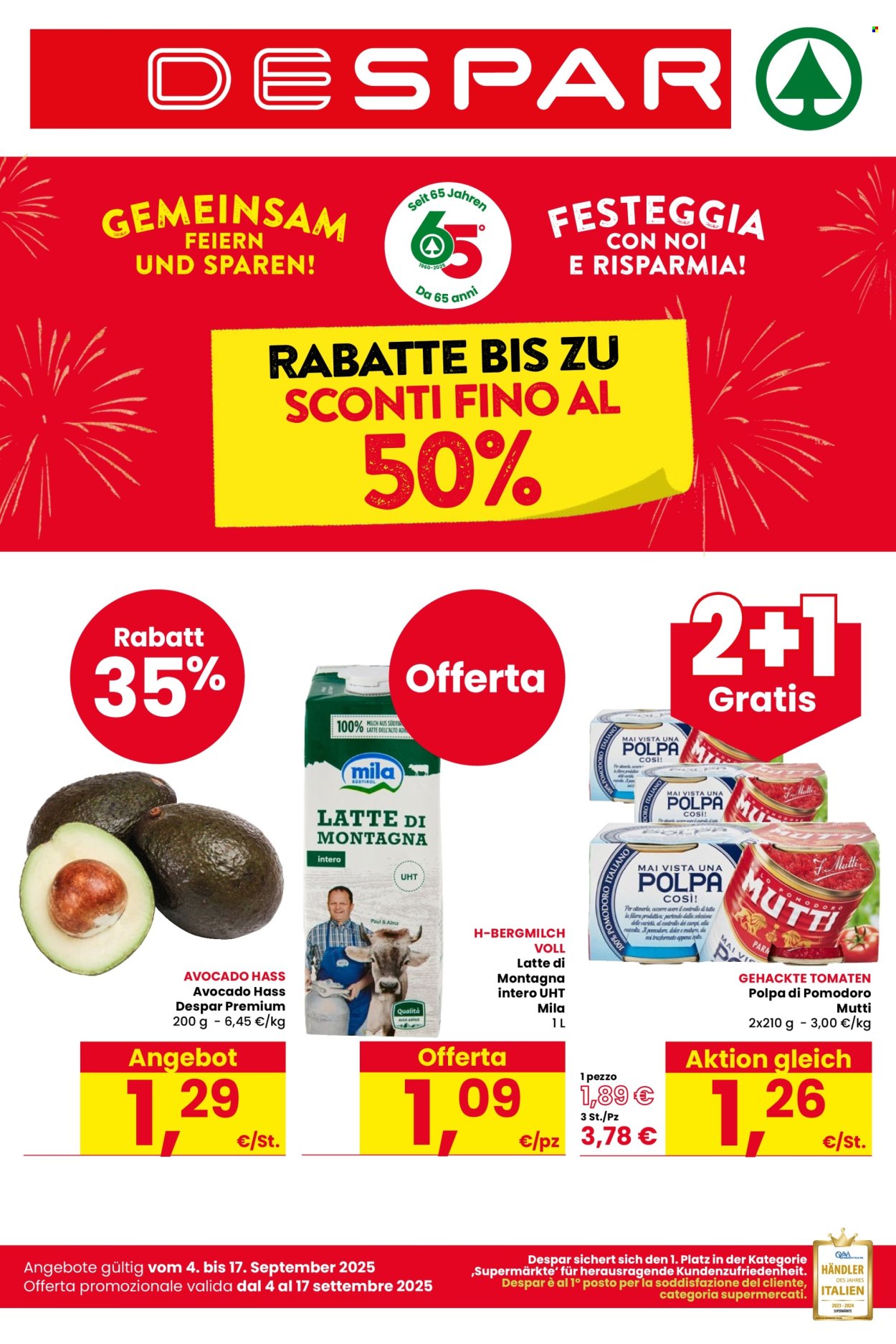 Volantino Despar - 4/9/2025 - 17/9/2025. Pagina 1