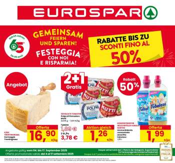 Volantino Eurospar - 4/9/2025 - 17/9/2025.