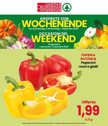Volantino Eurospar - 4/9/2025 - 7/9/2025.