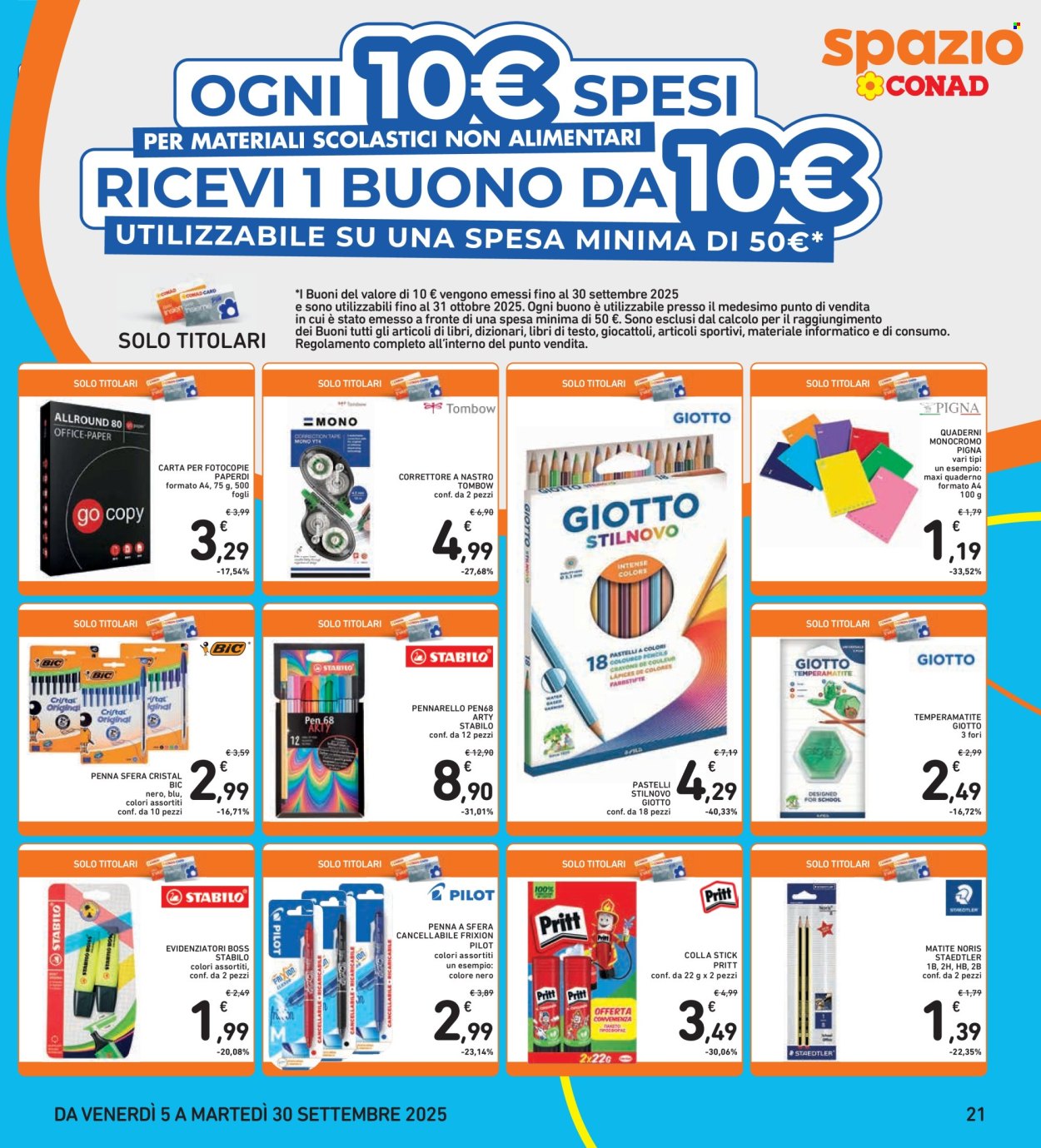Volantino Spazio Conad - 5/9/2025 - 14/9/2025. Pagina 21