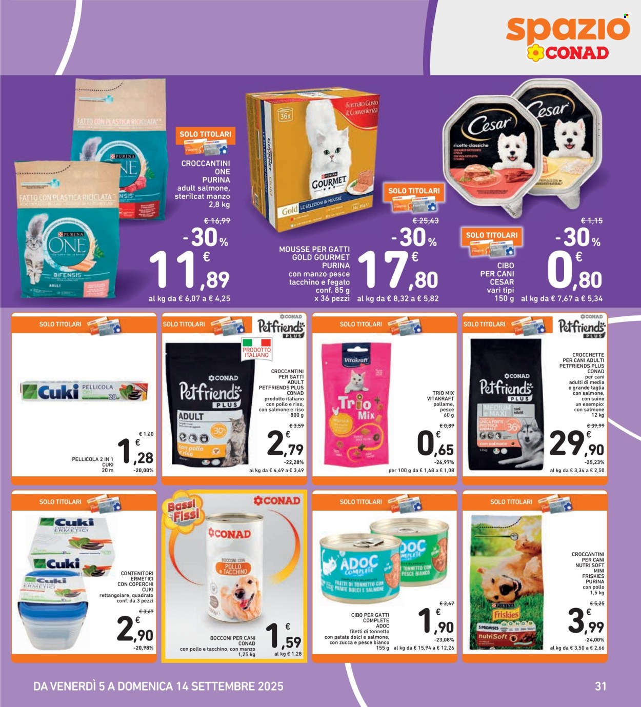 Volantino Spazio Conad - 5/9/2025 - 14/9/2025. Pagina 31
