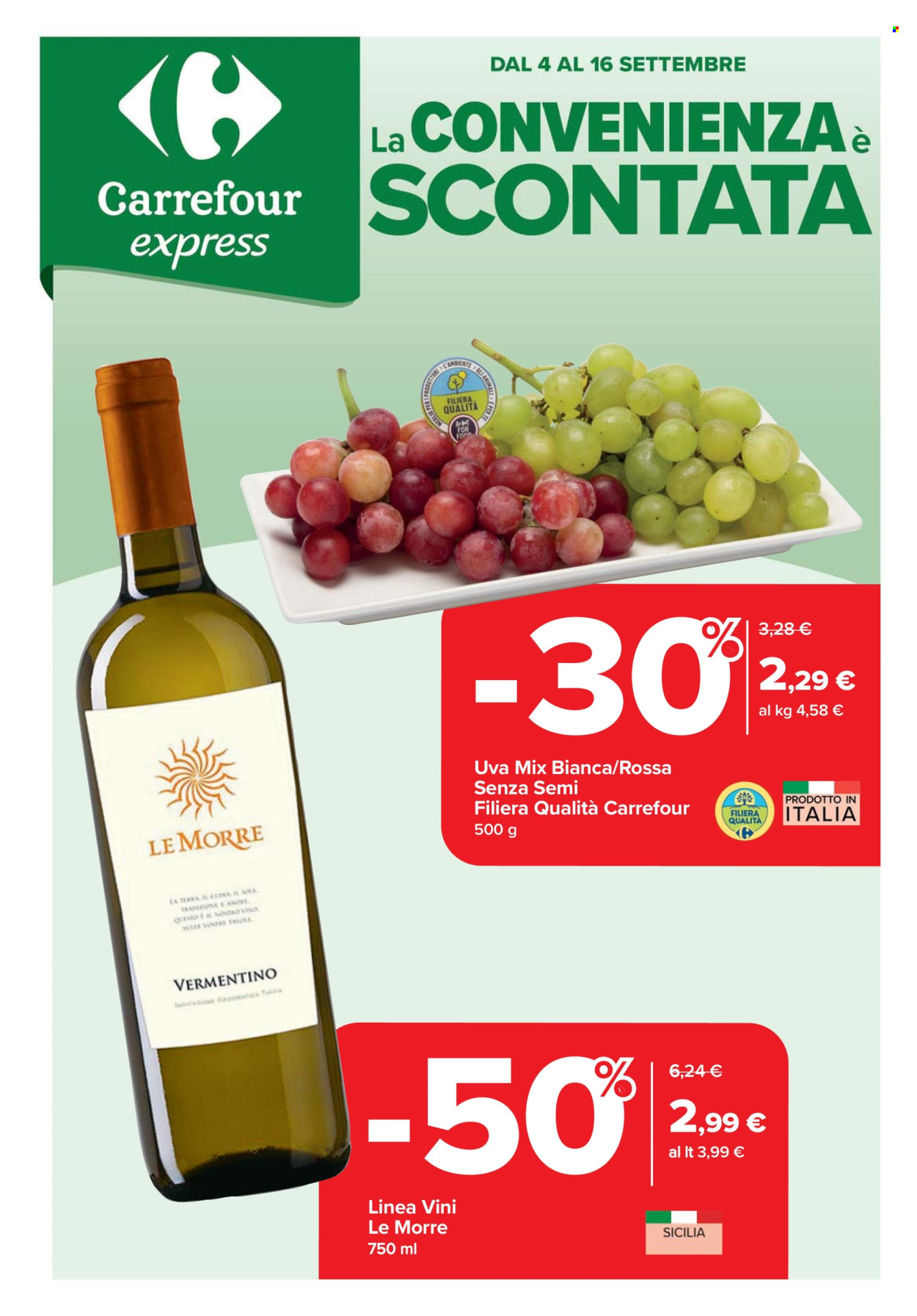 Volantino Carrefour - 4/9/2025 - 16/9/2025. Pagina 1