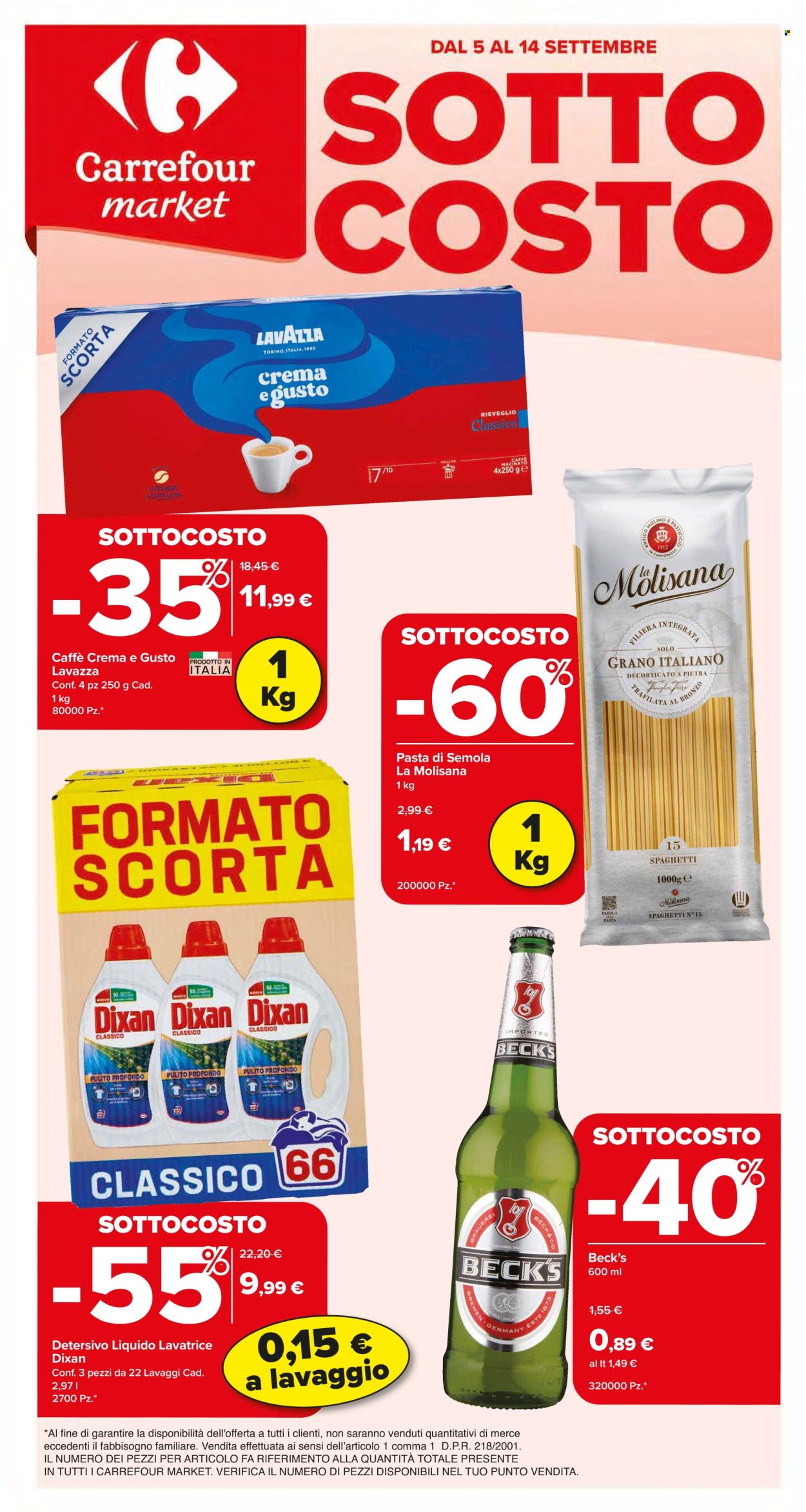 Volantino Carrefour - 5/9/2025 - 14/9/2025. Pagina 1
