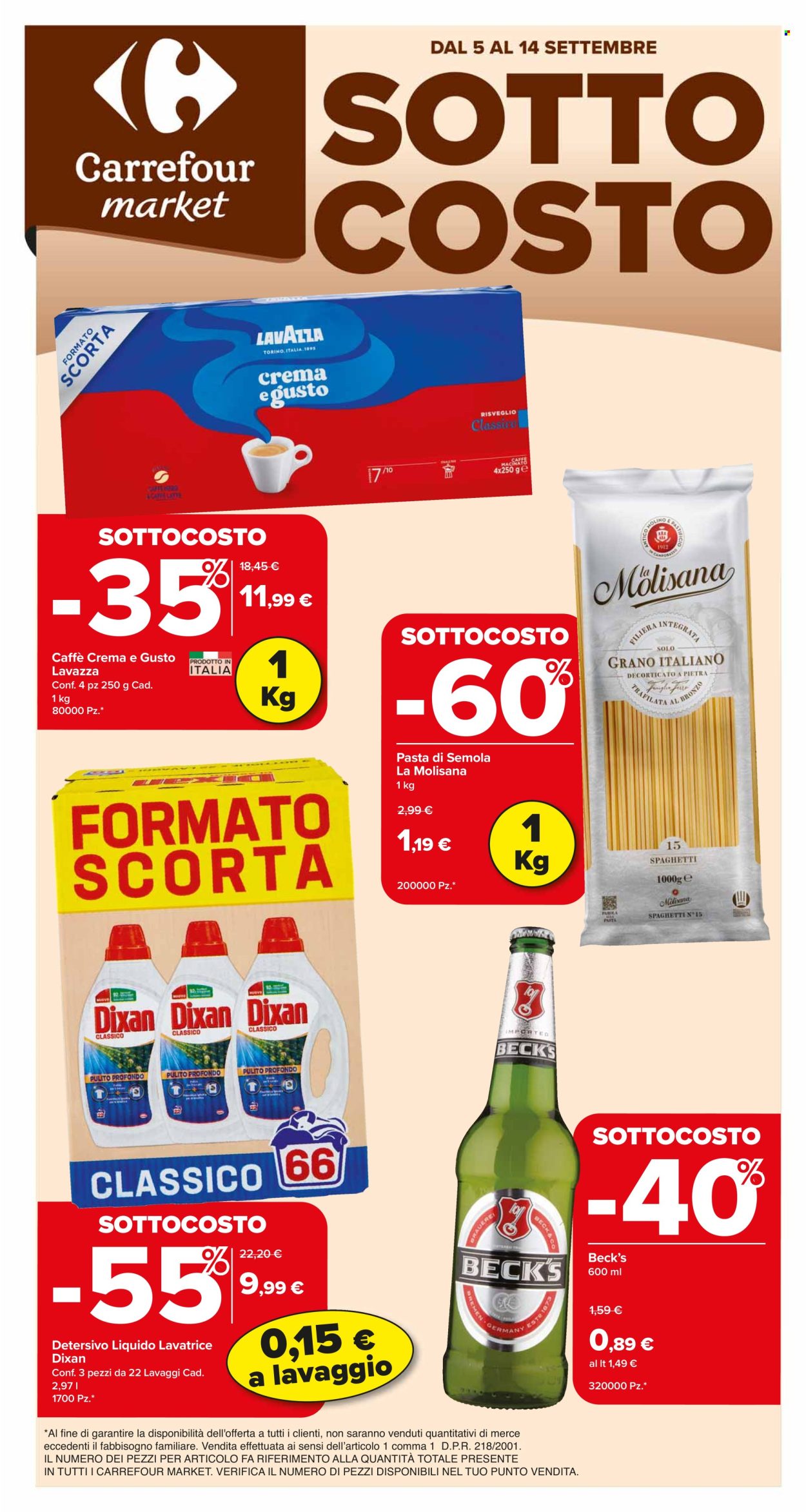 Volantino Carrefour - 5/9/2025 - 14/9/2025. Pagina 1