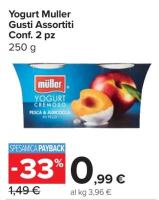 Yogurt Muller Gusti Assortiti Conf. 2 pz