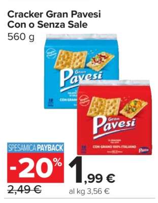 Cracker Gran Pavesi Con o Senza Sale