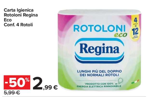 CARTA IGIENICA ROTOLONI REGINA ECO