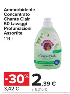 Ammorbidente Concentrato Chante Clair 50 Lavaggi Profumazioni Assortite